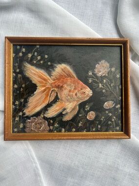 Wildflower Pond acrylic painting